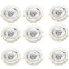 ruehalf Portalampade da 10 pezzi bianco/grigio con apparecchi da incasso a LED for soffitto teso in PVC, base GX53 (sorgente luminosa non inclusa)(Wit)