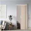 graneat Tenda magnetica per porta con oscuramento, divisorio pieghevole per bagno/camera da letto/soggiorno, design a fisarmonica (color crema)