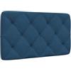 vidaXL Cuscino Testiera Blu 90 cm in Tessuto