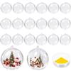 Pilikoll Ø10cm Palline di Natale Trasparenti Sfera Riempibile in Plastica | 20pcs,per Alberi di Natale Nozze Festa Decora il Locale,Plastica Palle di Natale Riempibile,DIY Palline di Natale in Acrilico