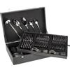 ARCOS Set di Posate Completo 113 Pezzi - 12 Pezzi per Tavola, Pranzo, Pesce, Servizio Caffè e Dessert, con 5 Utensili - Colore Argento, Serie Capri