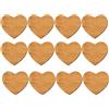 Hailerio 12 magneti da frigorifero, magneti da frigorifero in legno, cuore quadrato rotondo, magnete per lavagna, decorativi, decorazione per la casa, per cucina, scuola, sala giochi