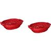 Generico Set 2 Cesti Ovali in Vimini Rossi Grandi 55x40x14 cm | Confezione da 2 pezzi, Forma ovale, Colore rosso, Vuoti per allestimenti, Natale 2026