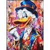 Disney Quadro da Parete o da Tavolo Serie Cartoons Paperon de' Paperoni Scrooge McDuck con Cappello Stampa Artistica su Legno 30x21cm