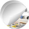 YXYAOLEE 2 Pack Acrilico Specchi Rotondi Non Vetro Piatto Specchio Rotondo Autoadesivo Specchio Rotondo Wall Sticker Decalcomanie per la Casa Soggiorno Camera da letto Decor (20 * 20cm)
