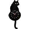 Genérico Orologio Da Parete A Forma Di Gatto Silenzioso Vintage Gatto Coda | Vintage con Coda Oscillante Decorazione Da Parete Con Coda Oscillante Al Quarzo A Batteria Per Casa E Uffi