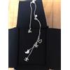 Chanel Collana lunga Chanel catena oro ciondoli argento placcato oro logo incisione