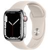 Apple Watch Series 7 acciaio inossidabile 41 mm (2021) | GPS | argento | Cinturino Sport Galassia - buono