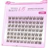 VEYESBEAUTY Ciglia Finte Kit Marroni fai da te Extension LuxeBold 12mm | Newbie's Five-Second Ciglia Finte Ciuffetti Naturali e Sottili Ciglia Colorate Lash Clusters Ciuffetti Ciglia Finte