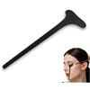 YAFIYGI Applicatore per mascara, riutilizzabile, in silicone, protezione per ciglia, per ciglia, strumento per il trucco, adatto per principianti (nero)