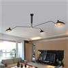 HomeLover Mouille lampada da soffitto Nordic spider light Led ferro nero plafoniera per la decorazione domestica soggiorno decorativo industriale luce a led