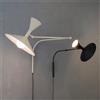 HomeLover Lampada da parete a Marseille lampada da parete con braccio oscillante a tromba in metallo nero bianco per camera da letto camera da letto moderna lampada da parete ad angolo per soggiorno