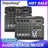 DEPUSHENG Mixer Audio a 4 Canali Depusheng B4, Console di Mixaggio Professionale per DJ con 99 Effetti Digitali DSP Integrati, Alimentazione Phantom 48V