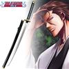 Bandai Katana in legno da cosplay di Aizen Sousuke, spada da ninja, spada da samurai giapponese a grandezza naturale, giocattolo, regalo, ispirata all'anime Bleach.