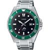 Casio Orologio subacqueo da uomo Casio MARLIN DURO MDV-106DD-1A3 "Hulk" Marlin Metal Legend 44.2mm 200m WR Cinturino in acciaio