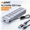 MAIWO M.2 NVMe SSD Custodia USB 3.2 Type-C GEN2 10Gbps 8TB Capacità USB C a M-Key PCIE NVME SSD Adattatore Lettore Custodia in alluminio