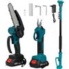 LINEA HD Set di sega telescopica e cesoie da potatura, 3 in 1, potatore di altezza + cesoie elettriche di altezza HD Line