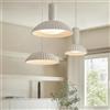 HomeLover Lampada a sospensione in gesso francese, lampadario di design nordico per ristorante, isola cucina, camera da letto, moderna lampada a sospensione bianca