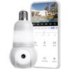 NONE Telecamera di Sorveglianza WiFi NIVIAN Tipo Lampadina E27 2K - Movimento a 360º con Audio, Luce, Riconoscimento e Tracciamento Umano - Visione Notturna, Compatibile con Alexa, Google Home, App Tuya