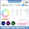 Yeelight Striscia luminosa intelligente Yeelight LED 1S RGB a colori, lunga 2 metri, connessione WiFi, luminosità regolabile, adatta per l'app Homekit Mi Home