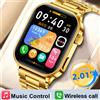 LIGE Nuovo Smartwatch Dorato con Chiamate Bluetooth, Schermo Touch Completo, Monitoraggio Fitness e Musica, Impermeabile, Compatibile con Android e iOS