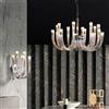 NONE Lampadario a Sospensione in Stile Europeo, Lussuoso Lampadario in Cristallo, Moderna Lampada Sospesa in Vetro, Lampada a Sospensione a Forma di Medusa per Ristorante