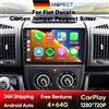 Mopect Autoradio Android MOPECT 4+128G con CarPlay per Fiat Ducato 2005-2023, Citroen Jumper, Peugeot Boxer, Lettore Multimediale Wireless con Android Auto, BT, DAB+, DVR e Telecamera