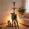 NONE Torre per Gatti a Più Livelli, Grande Cuccia per Gatti con Scala, Amaca, Postazione di Riposo, Tiragraffi, Giocattolo Interattivo a Forma di Topo, Altezza 140cm, Arredamento per Gatti Multipli,