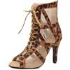 Generic Scarpe da Ballo Donna - Tacchi Heels Dance Donna Sexy 7-10cm Scarpe con Tacco Eleganti Heels Dance Shoes Decollete Tacco Alto Punta Aperta con Lacci