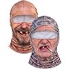Generico Maschera da sci divertente e realistica con viso | maschera da sci da vecchio, maschera da sci 3D divertente e originale per uomo, look invernale esilarante, copertura completa