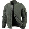 HOTIAN Giacca invernale da uomo con calda imbottitura, giacca bomber invernale lavata, trapuntata, vintage, parka per le mezze stagioni