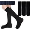 ZERULETS Calze al ginocchio per bambini in cotone 3 paia di calzini per bambini da 1 a 14 anni