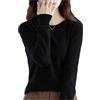 Haitpant Autunno Inverno 100% Lana Merino Maglione Donna Maglia Cashmere Pullover di Base Scollo a V Chic Top Caldi