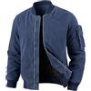 HOTIAN Giacca invernale da uomo con calda imbottitura, giacca bomber invernale lavata, trapuntata, vintage, parka per le mezze stagioni