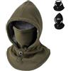 GHHZML Cappello con Maschera Integrata in Flanella Calda | Cappello Integrato in Flanella A Doppio Strato in Un Unico Pezzo Ciclismo Giornate Fredde All'aperto