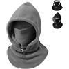 GHHZML Cappello con Maschera Integrata in Flanella Calda | Cappello Integrato in Flanella A Doppio Strato in Un Unico Pezzo Ciclismo Giornate Fredde All'aperto