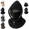 GHHZML Cappello con Maschera Integrata in Flanella Calda | Cappello Integrato in Flanella A Doppio Strato in Un Unico Pezzo Ciclismo Giornate Fredde All'aperto