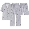 Uwdiohq Casual da Donna, Completo con Maniche Lunghe, Pantaloni Lunghi, E Bottoni, Set 3 Pezzi, Donna Ampio Morbido, Autunnale Invernale Abbigliamento Pigiami Pigiama Corto Cotone Bottoni Caldo