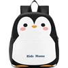 Ksajwzf Zaino con nome personalizzato con pinguino cartone animato IconToddler mini zaino ragazzi ragazze, zaino personalizzato per asilo scuola materna borse per la scuola materna 33 pollici,
