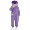 SHUOJIA Onesie Funny Fleece Pyjamas,Silly Onesie Big Mouth Monster,Extra Soft Plush Jumpsuit with Hood And Pockets,Divertente Tutina Indossabile da Notte per Adulti,Tutine Divertenti per Halloween