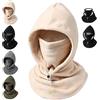 GHHZML Cappello con Maschera Integrata in Flanella Calda | Cappello Integrato in Flanella A Doppio Strato in Un Unico Pezzo Ciclismo Giornate Fredde All'aperto