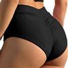 Zhcwldmi Pantaloncini da yoga da donna, a vita alta, con effetto scrunch, per festival, rave, pantaloni corti