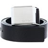 Calvin Klein Pelle cintura Beveled Plaque 35MM Belt W105 CK Black nero