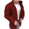 Generico Cardigan Lana Uomo A Treccia Cardigan Invernale Lana Collo A Scialle | Maglia Pesante Anta Prurito Pullover Maniche Lunghe Casual Sotto Giacca Autunno Inverno Per Abbigliamento Uomo Quotidiano