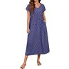 Cocila Abiti Lunghi Estivi Donna Abito Casual da Donna con Ritaglio all'Uncinetto, Canotta Floreale Boho Beach con Tasche Vestito A Camicia Lungo Vestito Curvy Estivo Vestitino da Mare Donna