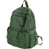 GAXOS Zaino per computer portatile da donna, zaino in tela da viaggio, zaino estetico vintage per la scuola, Verde, 13 x 5.5 x 16.1