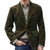 Dasongff Giacca in Velluto a Costine da Uomo Autunno Inverno Blazer Costume da Uomo Giacca Elegante Spessa E Calda Giacca Sportiva Confortevole Cappotto Da Discoteca Vintage Inverno