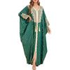 ODIZLI - Abaya musulmano da donna, vestito lungo con pendente, maniche a pipistrello, stile Dubai, caftano turco e africano