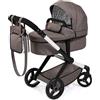 Bayer Design Bayer - Dolls Pram Xeo (17086AB) | Carrozzina per bambole con manico regolabile in altezza e girevole, trasformabile