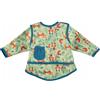 Close Pop-in Waterproof Baby Bibs Long Sleeve with Front Pocket from 6 to 18 Months Old, Machine Washable at 40 Degrees, Orangutan Print